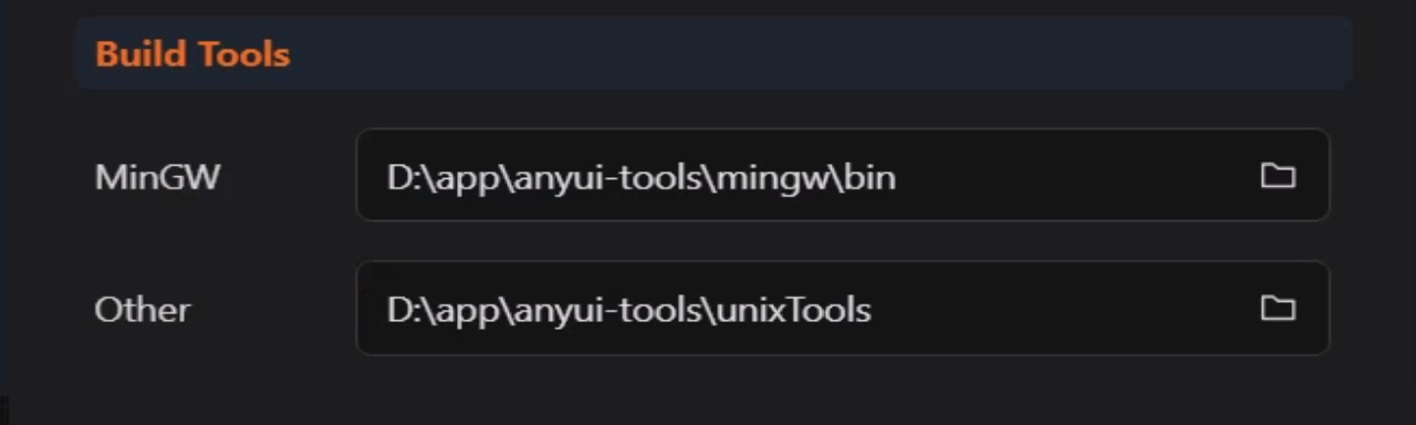 Build toolchain config for Windows